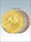 MK184 Медаль металлическая видовая ХОККЕЙ, цвет - ЗОЛОТО, СЕРЕБРО, БРОНЗА, диаметр 50мм