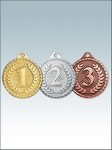 MK238 Медаль металлическая видовая 1 МЕСТО, цвет - ЗОЛОТО, диаметр - 32 мм