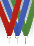 Лента для медалей LN24с, цвет зеленый с золотом, ширина 20 мм