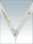 Лента для медалей LN27d, цвет белый, возможно нанесение текста или логотипа, ширина 22 мм