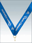 Лента для медалей LN28b, цвет cиний, возможно нанесение текста или логотипа, ширина 22 мм