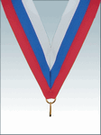 Лента для медалей Лента_22_Россия_лайт, цвет российский триколор, ширина 22 мм