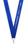Лента для медалей муаровая, цвет синий, возможно нанесение текста или логотипа, ширина 20 мм