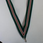 Лента для медалей, цвет спелого арбуза, с кольцом и карабином, ширина 20х800 мм