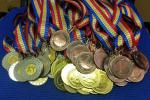 Медали видовые на лентах цветов флага Ростовской области