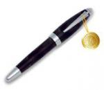 Ручка перьевая Aurora Nettuno, перо - золото 14К, фирменный логотип - ярлык