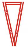 Лента для медали СПАРТАК с полноцв. сублим. печатью, 30х850 мм, с кольцом и карабином