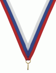 Лента для медали FS#Лента_24_Россия (LN5b) росс.триколор, ш 24мм, д80см