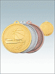 MK299 Медаль металлическая видовая БАСКЕТБОЛ, цвет - ЗОЛОТО, СЕРЕБРО, БРОНЗА, диаметр - 50мм