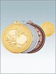MK300 Медаль металлическая видовая БОКС, цвет - ЗОЛОТО, СЕРЕБРО, БРОНЗА,  диаметр - 50мм