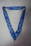 Лента для медали синяя со звездами ДАГЕСТАН-2017 с карабином, субл.п/цв.печать 35*800мм