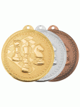 MK334 Медаль металлическая видовая ШАХМАТЫ, цвет - БРОНЗА, диаметр - 50мм