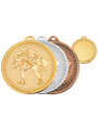 MK365 Медаль металлическая видовая САМБО, цвет - БРОНЗА, диаметр - 50 мм